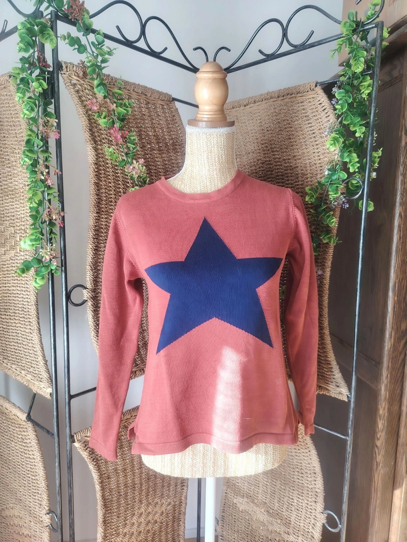 Pull vintage ocre femme 36 Pretty Vacant